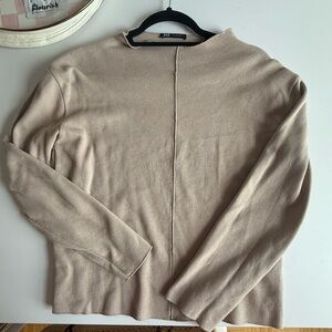 Zara Light Tan Knit Sweater Top